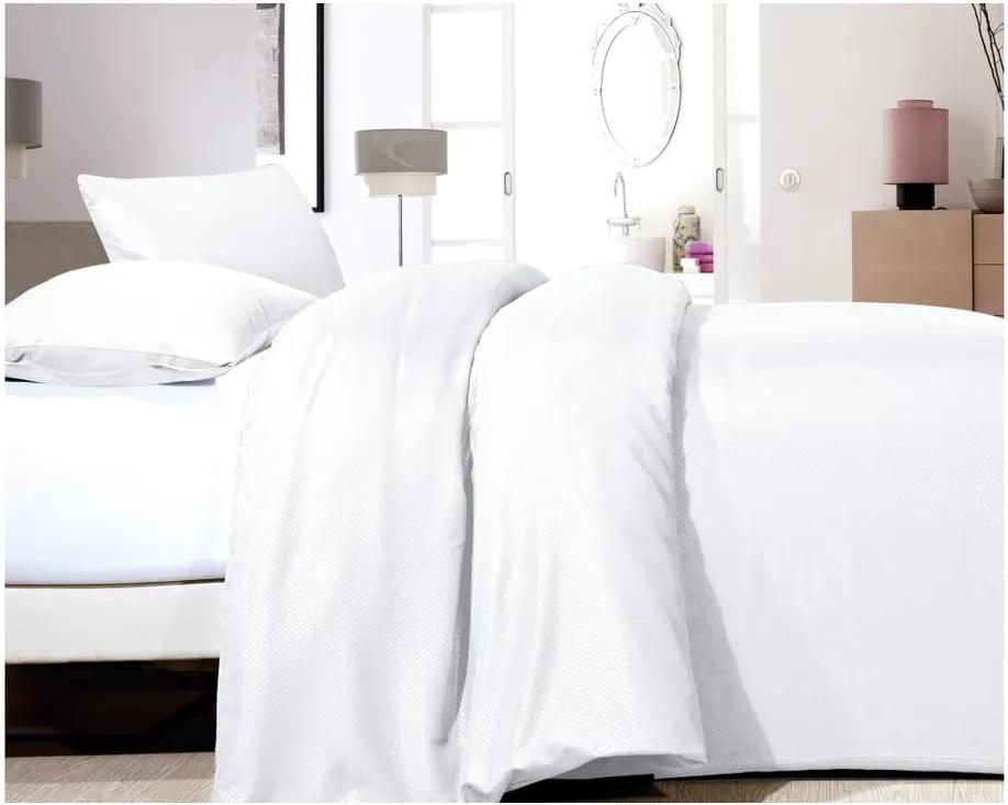 Biele obliečky z mikroperkálu na jednolôžko Sleeptime Satin, 140 × 200 cm