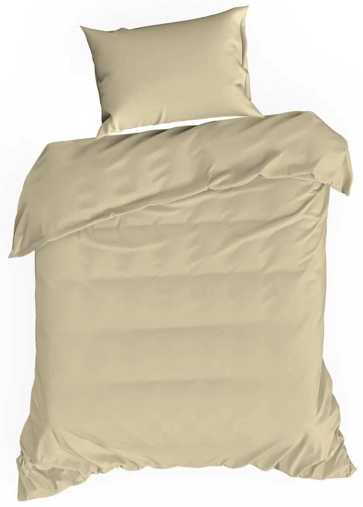 SATÉNOVÉ OBLIEČKY NOVA3 200X220 CM, 2KS 70X80 CM BÉŽOVÉ