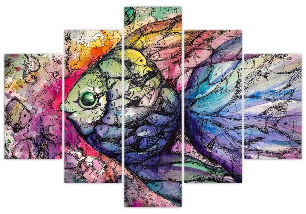 Obraz - Farebná rybička (150x105 cm)
