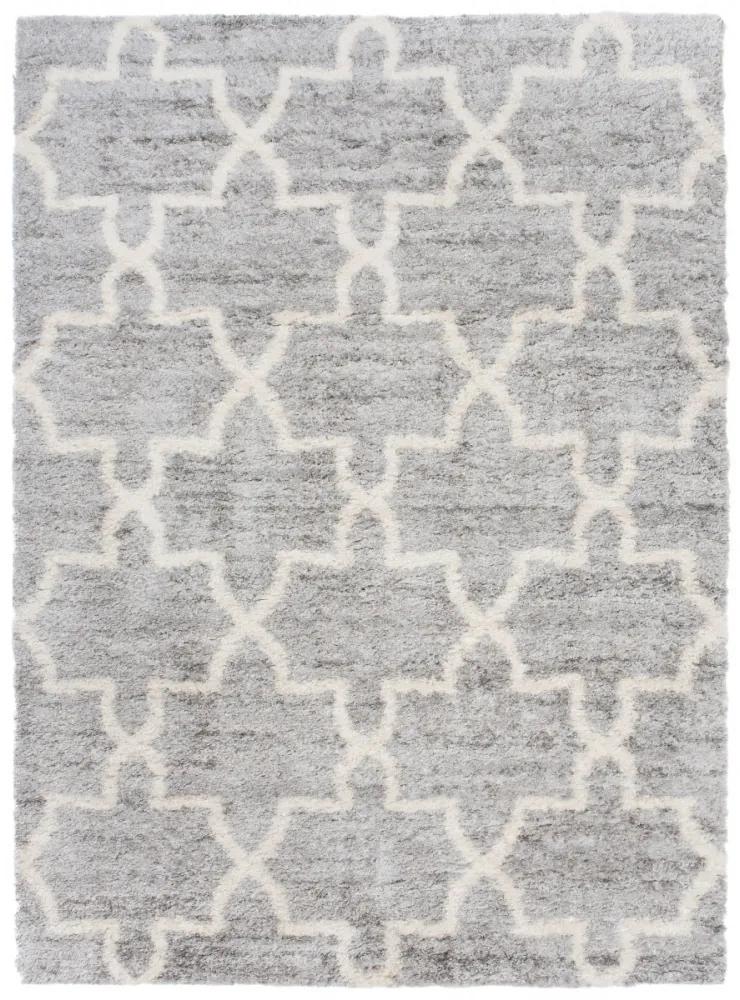 Kusový koberec shaggy Metin svetlo sivý, Velikosti 140x200cm