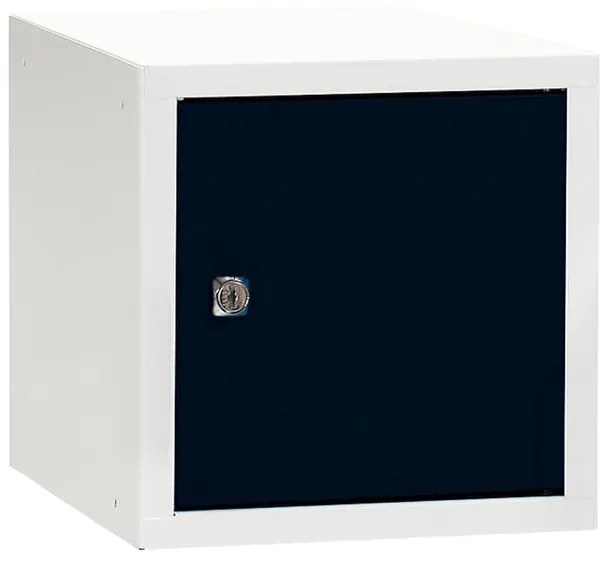 Odkladacia skrinka CUBE, čierna/ biela, 270x270x350 mm