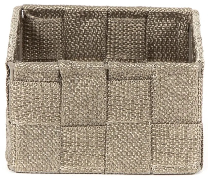 Compactor Úložný organizér do zásuvky Compactor TEX - košík S,  12 x 12 x 7 cm, Taupe (sivo-béžový), S