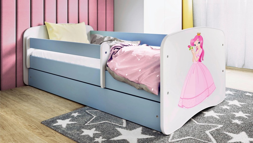 XXXLutz POSTEĽ PRE DETI A MLÁDEŽ 80/160 cm, modrá, biela MID.YOU - Detské izby - 00214200023D