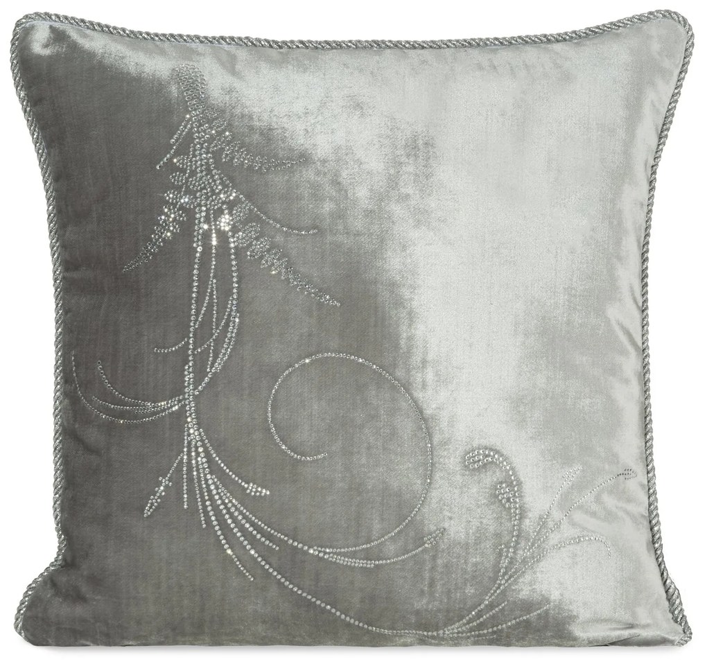 DEKORAČNÁ OBLIEČKA NA VANKÚŠ ROYAL10 45X45 CM STRIEBORNÁ