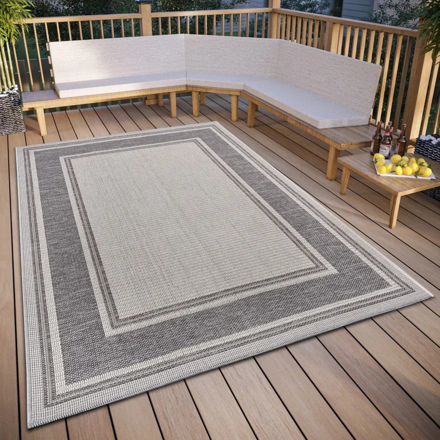 Hanse Home, Kusový koberec Clyde 105910 Cast Beige Grey – na von aj na doma, 76x150, šedá, chodba / predsieň