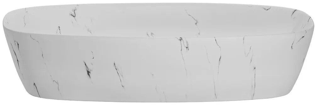 Sada keramického umývadla na dosku a výpusti Megi matná biela