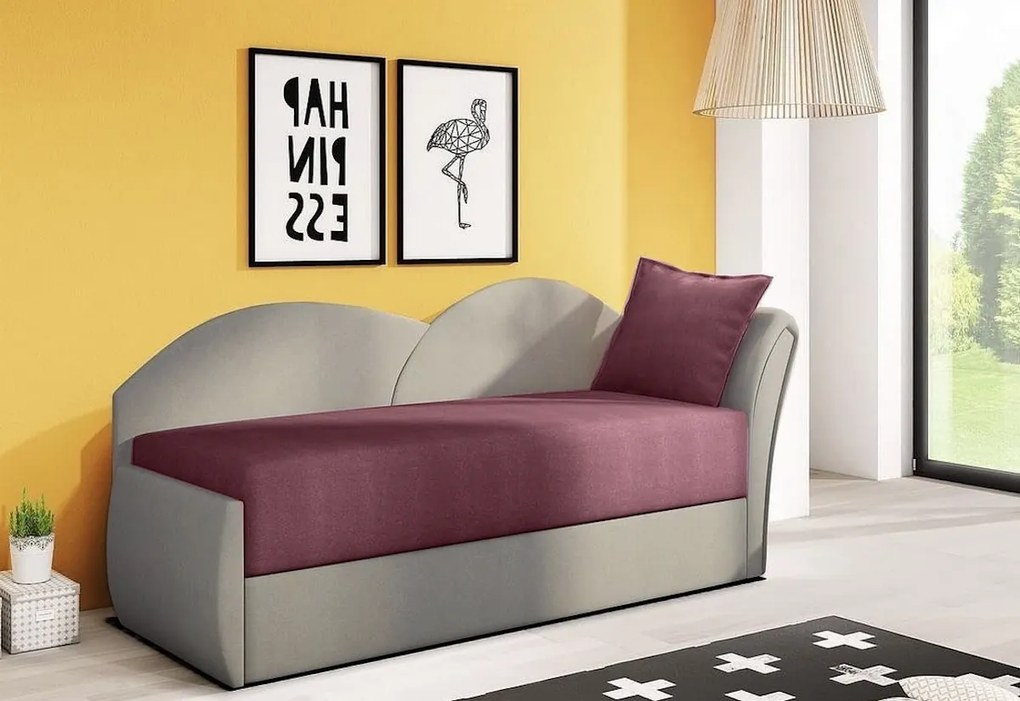 Rozkladacia pohovka RICCARDO, 200x80x75 cm, ac1 + tmavo modrá (AC-1/alova 79), lavá