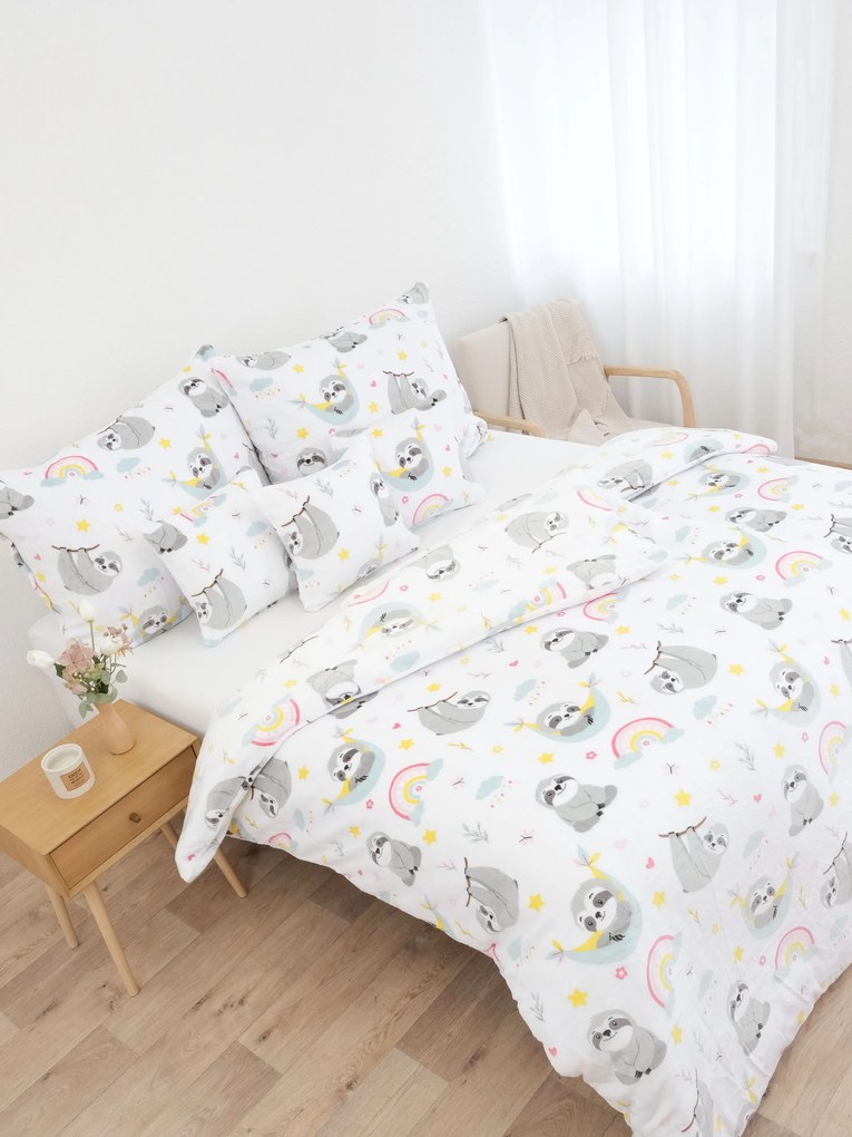 Obliečky mikroplyš Exclusive – Leňochod 140 × 200 cm, 70 x 90 cm