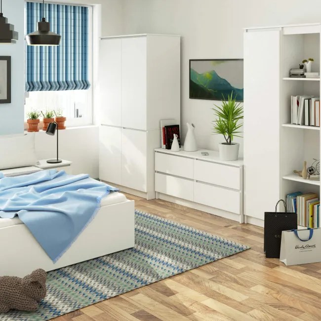 Skriňa S 90 4D CLP biela