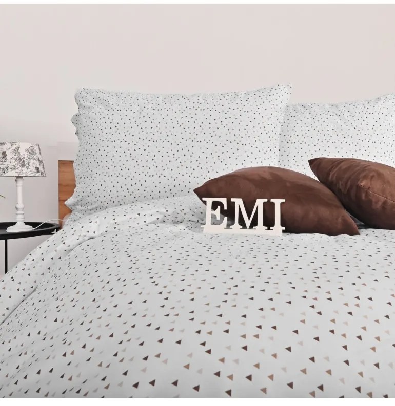 Obliečky bavlnené Sand EMI, Štandardný set jednolôžko obsahuje 1x 140x200 + 1x 70x90