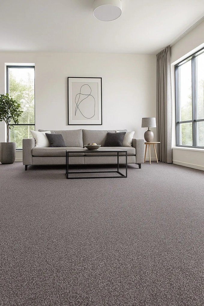 Metrážny koberec Cobalt SDN 64050 - AB tmavý antracit, záťažový, na mieru, šíře 4m,5m, šedá, ab (mriežka), chodba / predsieň, Tapibel