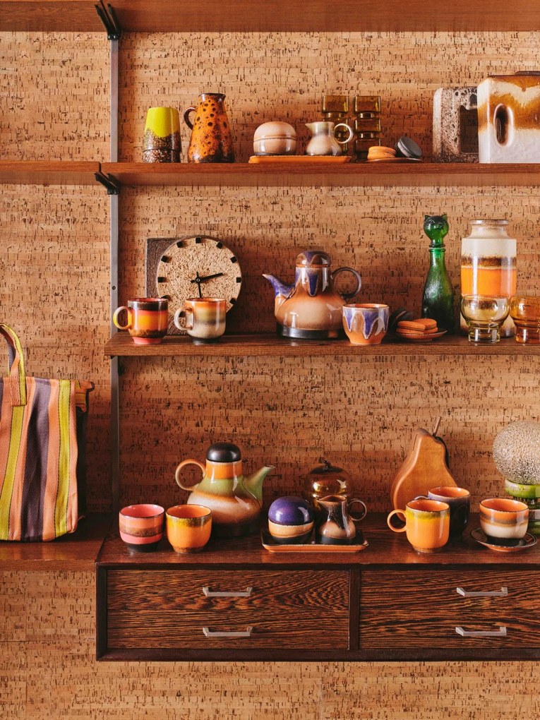 HK living Keramická kanvica 70's Morning 990 ml