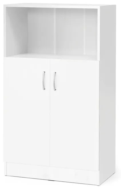 Kancelárska skriňa FLEXUS, 1 otvorená polica, 1325x760x415 mm, biela