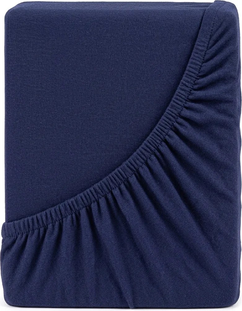 4Home jersey prestieradlo tmavomodrá, 180 x 200 cm
