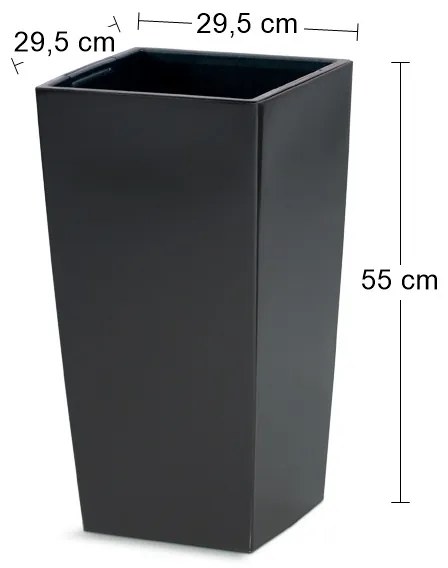 Plastový kvetináč DURS300 30 cm - antracit