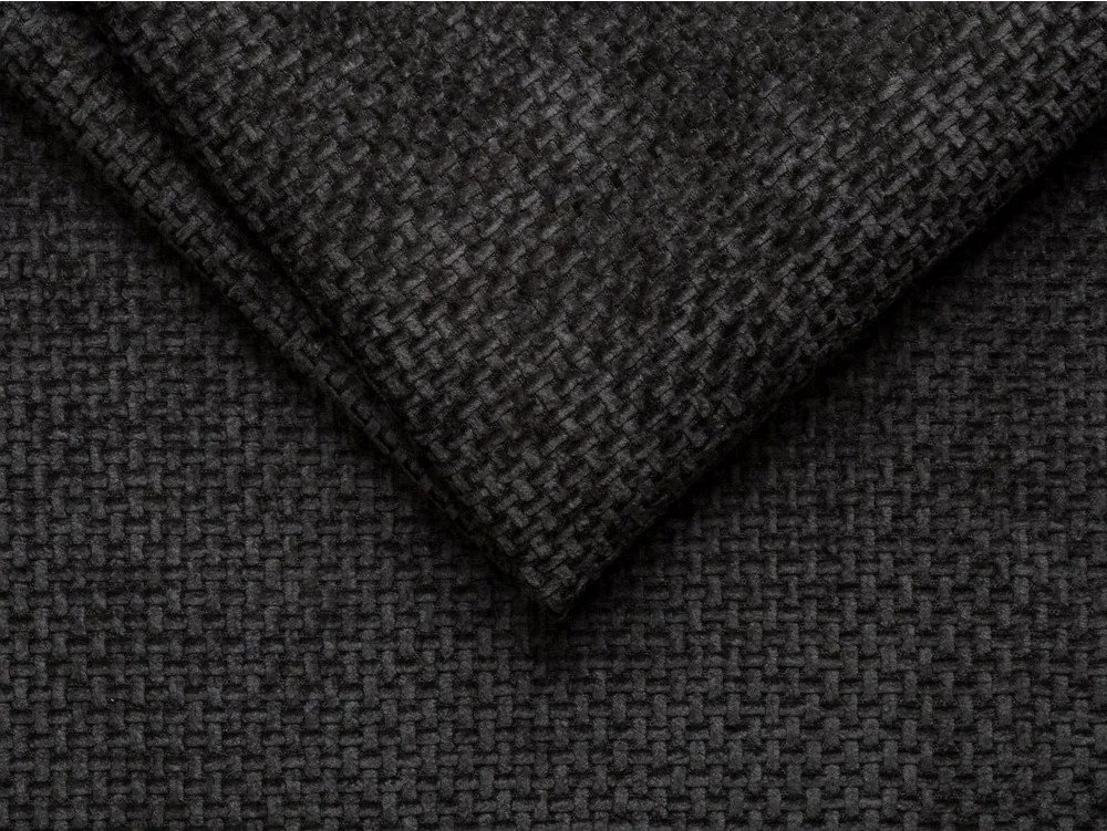 Čierna čalúnená jednolôžková posteľ bez čela 90x200 cm Whale – Micadoni