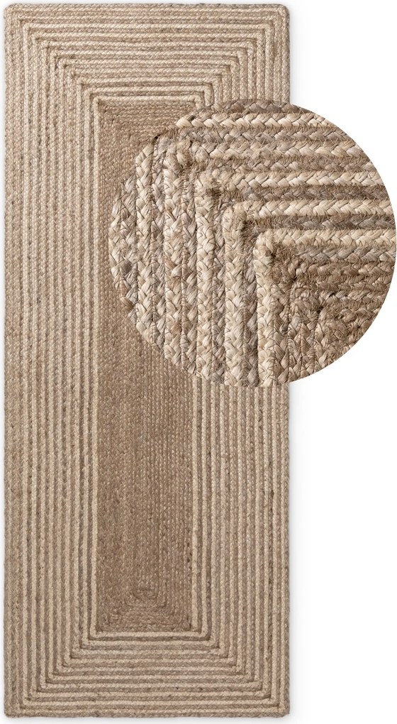 Hanse Home, Behoň Juno 106329 Natural White Brown, 80x300, hnedá, chodba / predsieň