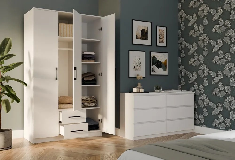 Šatní skříň Romana 120 cm bílá