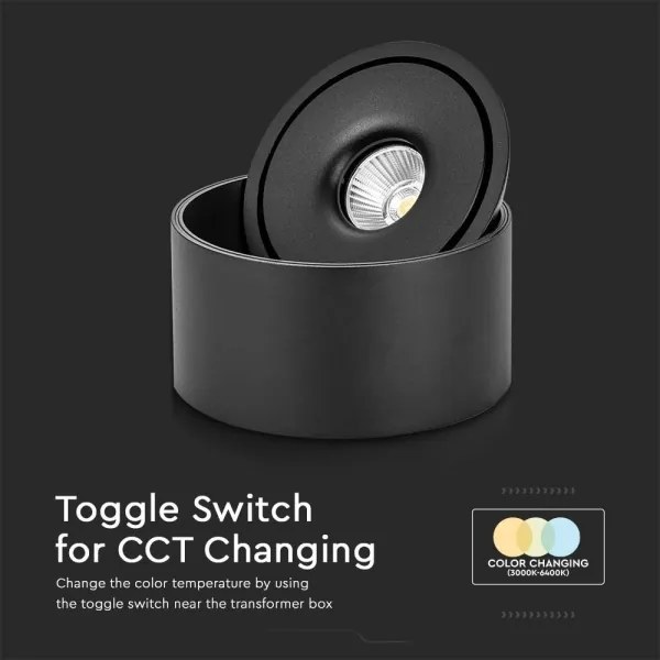 LED Bodové svietidlo LED/28W/230V 3000/4000/6400K čierna