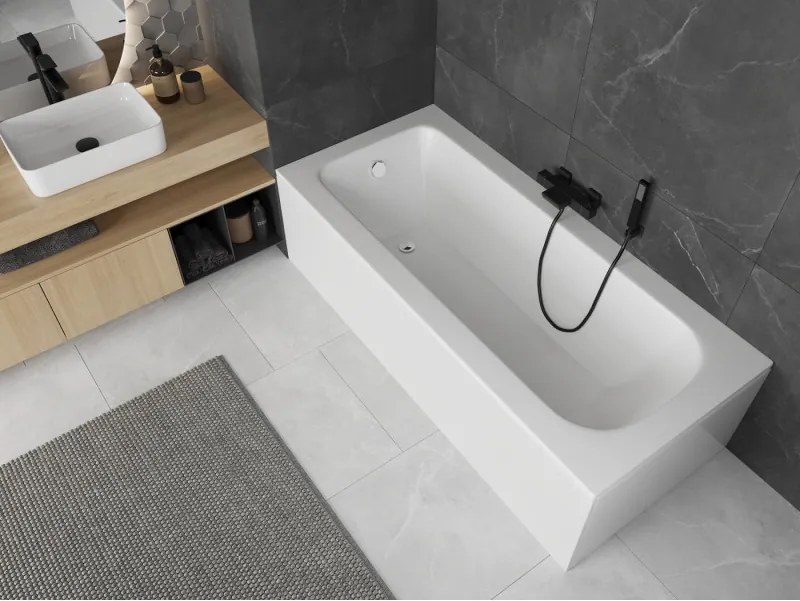 Mexen Vega obdĺžniková vaňa 190 x 90 cm so zástenou, biela - 55011909000X