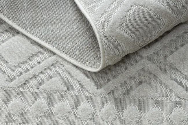 Koberec SOLE D3851 Boho, romby - ploské tkanie béžový