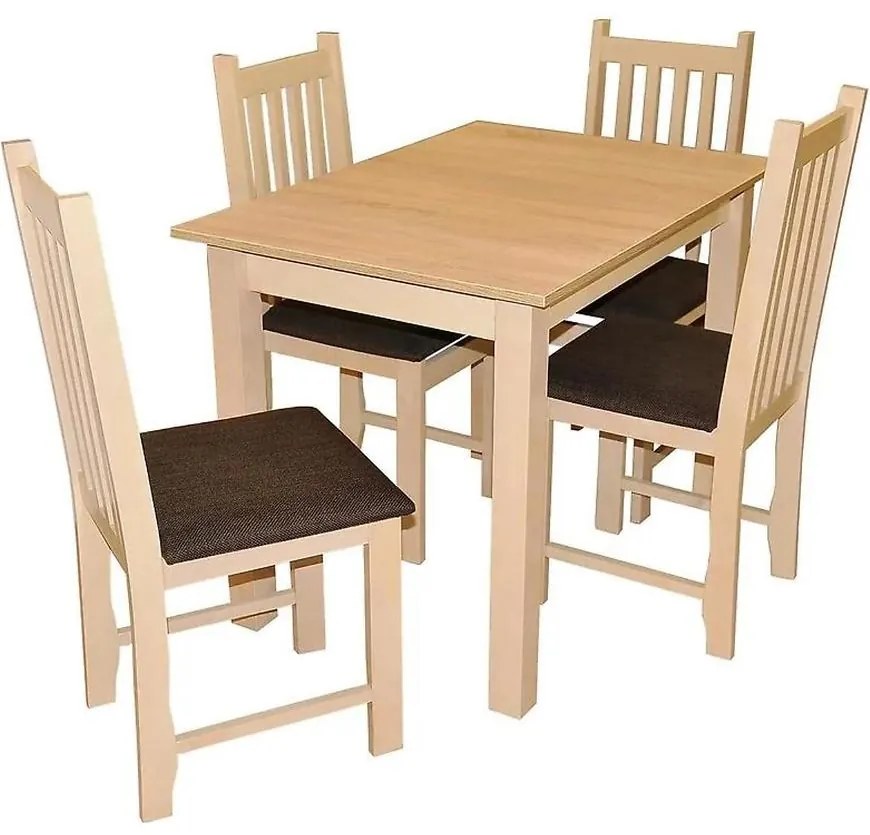 Jedálenská zostava Sagittarius 1+4 St29 100/70l sonoma W77 A-1