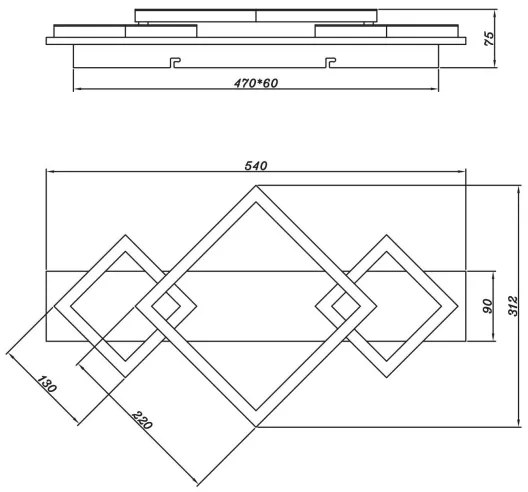 Globo 67330-24 - LED Stropné svietidlo BEATRIX I LED/24W/230V