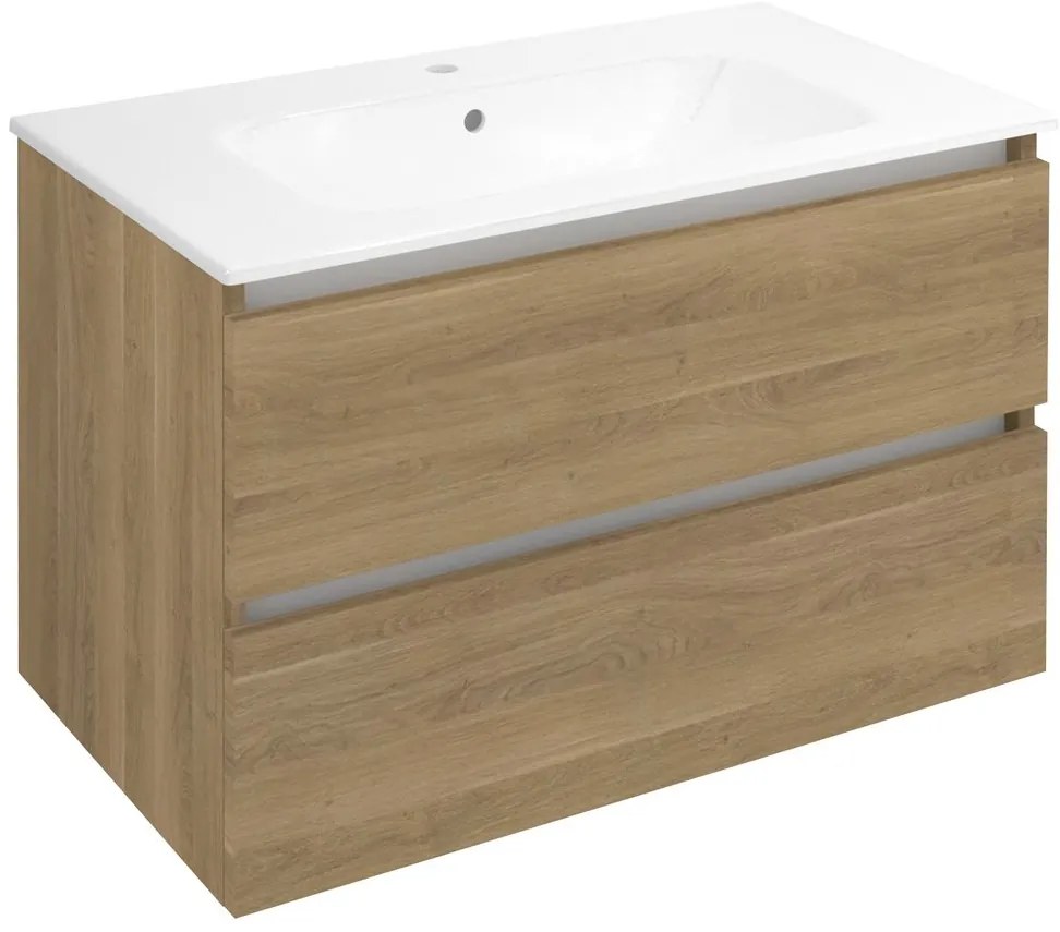 Sapho Sapho, EZARA umývadlová skrinka 79,8x52x46cm, dub cuneo, EZ801-2525