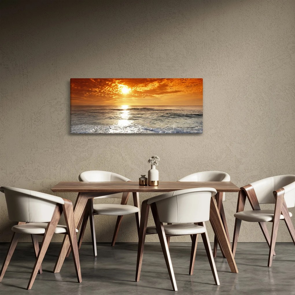 Obraz západ slnka na Korzike (120x50 cm)