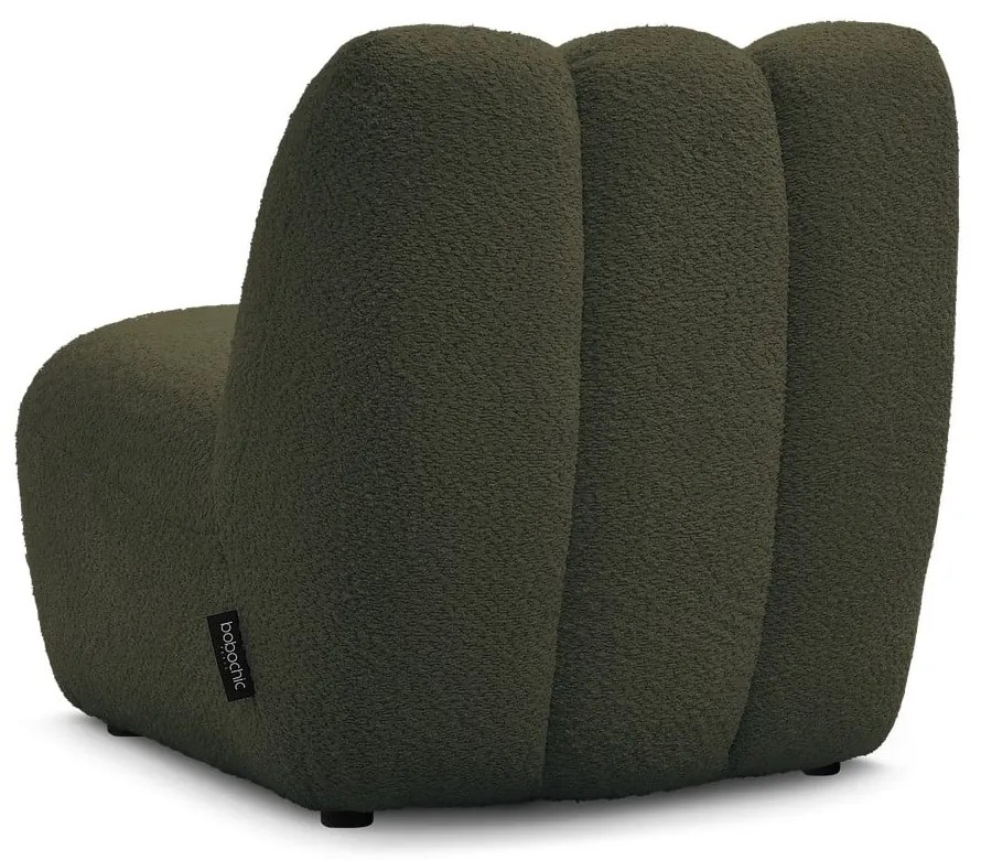 Zelené kreslo z textílie buklé Janissaire – Bobochic Paris