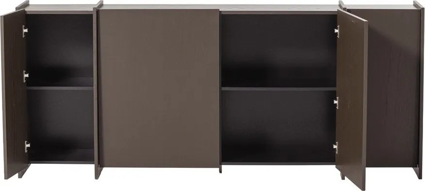 Tmavohnedá komoda v dekore jaseňa 200x85x44 cm Brock – WOOOD