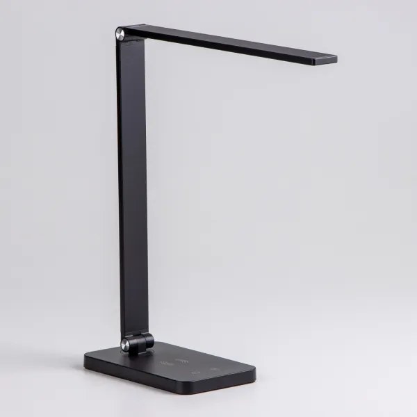 BRILAGI - LED stmievateľná dotyková stolová lampa s bezdrôtovým QI nabíjaním LED/7W/5V 3000/4000/6000K čierna