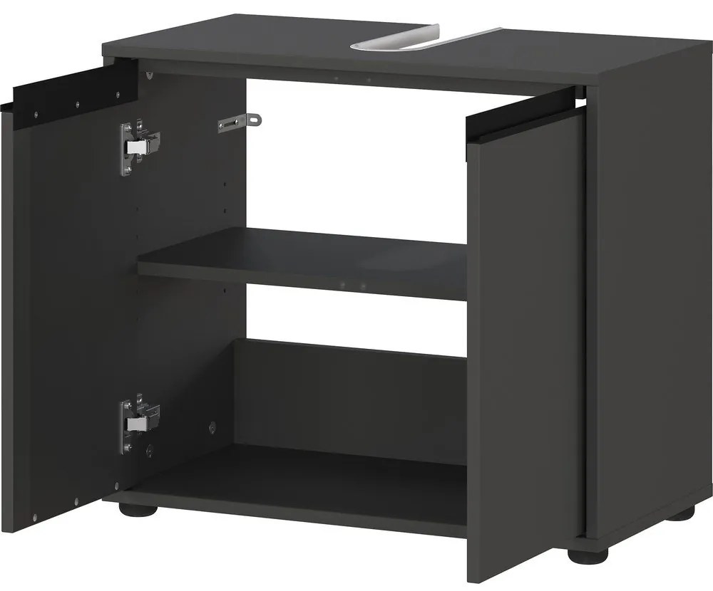 Antracitová skrinka pod umývadlo 63x55 cm Lemont – Germania