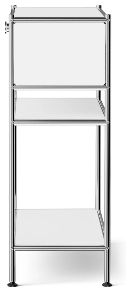 Kovová konzola »CN3 Slim Line« so zásuvkou, biela