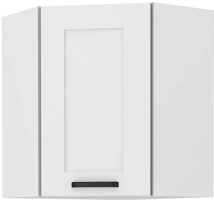 Horná rohová kuchynská skrinka Lucid 60x60 GN-72 1F (45°) (korpus: biela + front: mdf biela). Vlastná spoľahlivá doprava až k Vám domov. 1134641