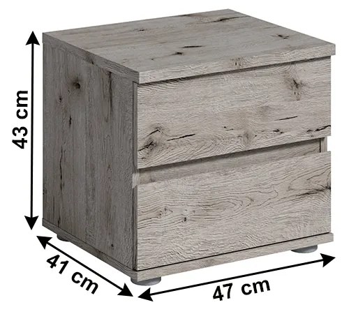 Nočný stolík, 2ks, dub welington, TOGOS