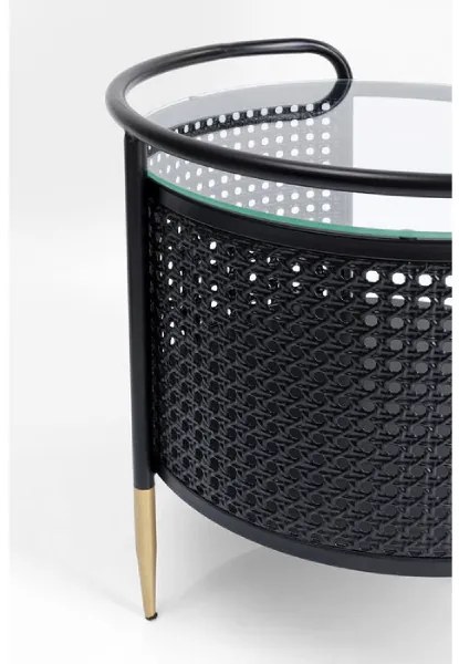 Fence príručný stolík čierny Ø45 cm