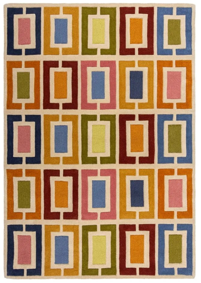 Ručne tkaný vlnený koberec 120x170 cm Retro Blocks – Flair Rugs