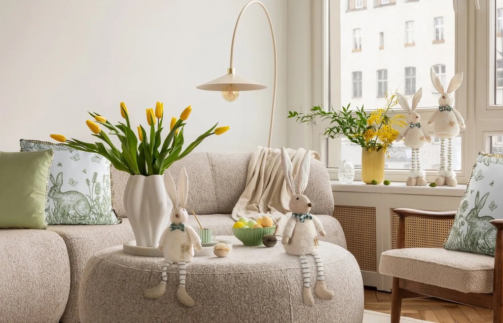 VEĽKONOČNÁ FIGÚRKA BUNNY2 17X58 CM VIACFAREBNÁ