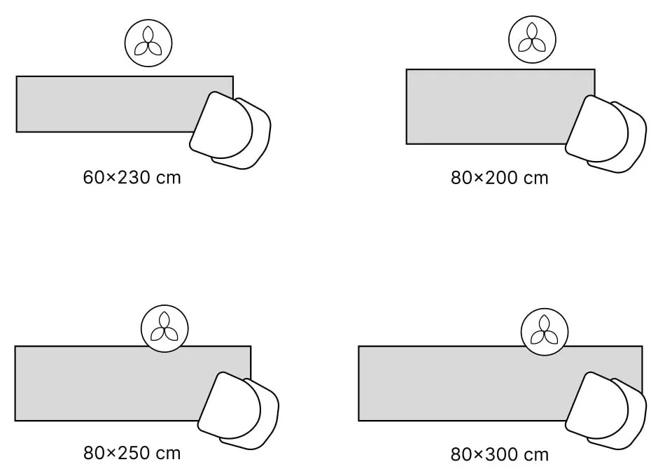 Behúň sivomodrý 80x300 cm Sensi Gepi – FD