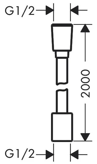 Hansgrohe Designflex - Textilná sprchová hadica 2000 mm, biela matná 28230700