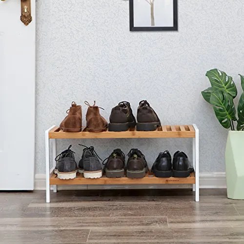 Bambusový regál, 2 police, 33x70x25cm