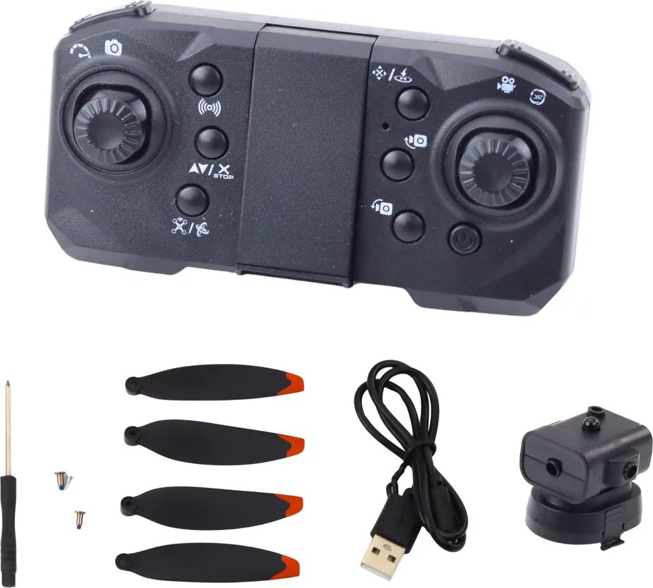 LEAN Toys Dron D6 PRO Svetlá kamery LED Aplikácia Light Grey