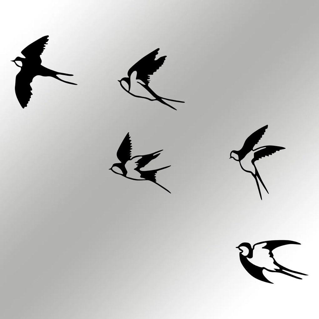 Nástenná kovová dekorácia Ebabil čierna