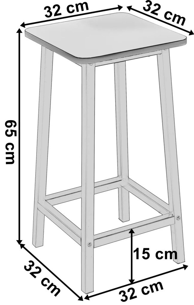 Barová stolička KENT moderná dub/čierna