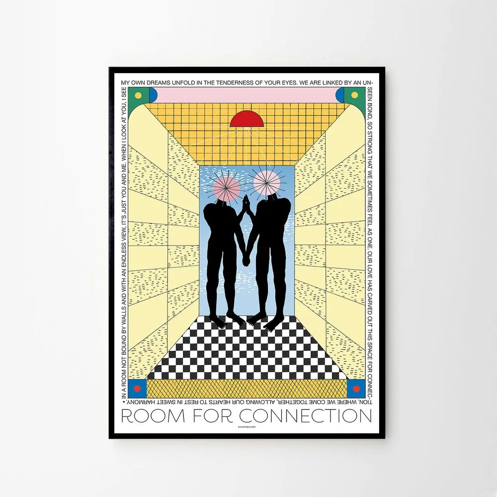 Moikka Plagát Room for Connection by Signe Bagger 30x40 cm