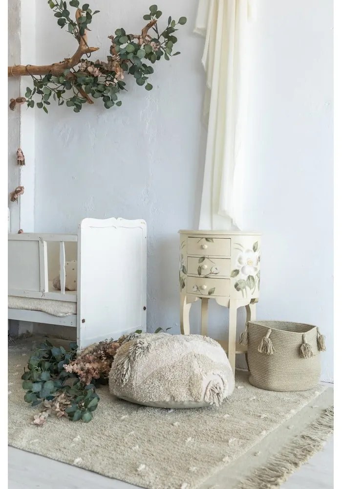 Svetlozelený prateľný ručne tkaný bavlnený koberec 140x200 cm Woods Symphony Olive – Lorena Canals