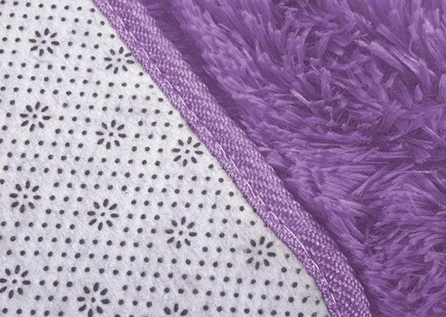 Protišmykový koberec SHAGGY fialový