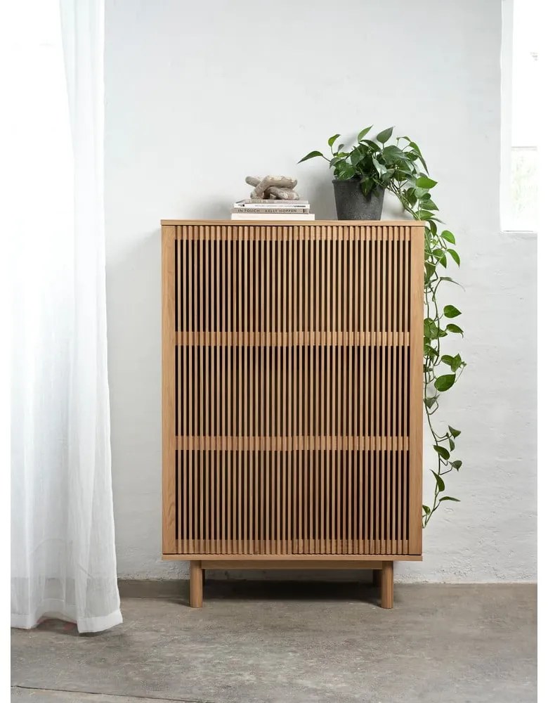 Skrinka v dekore duba v prírodnej farbe 95x140 cm Tiber – Unique Furniture