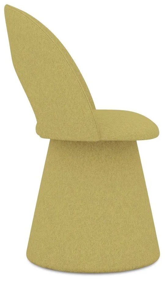 Žlté čalúnené jedálenské kreslo Kalo – Makamii